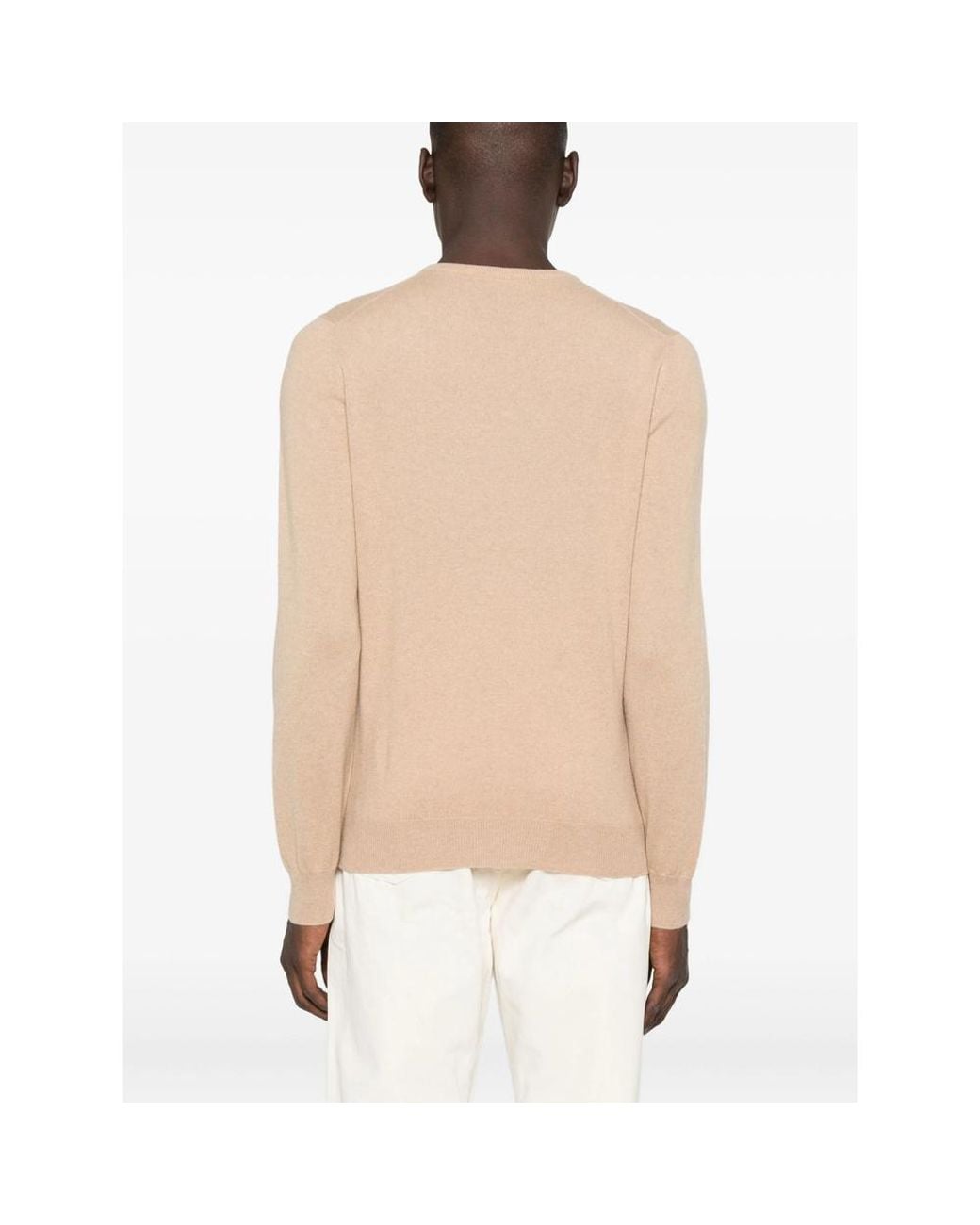 La Fileria Natural Crew-Neck Cashmere Sweater for men