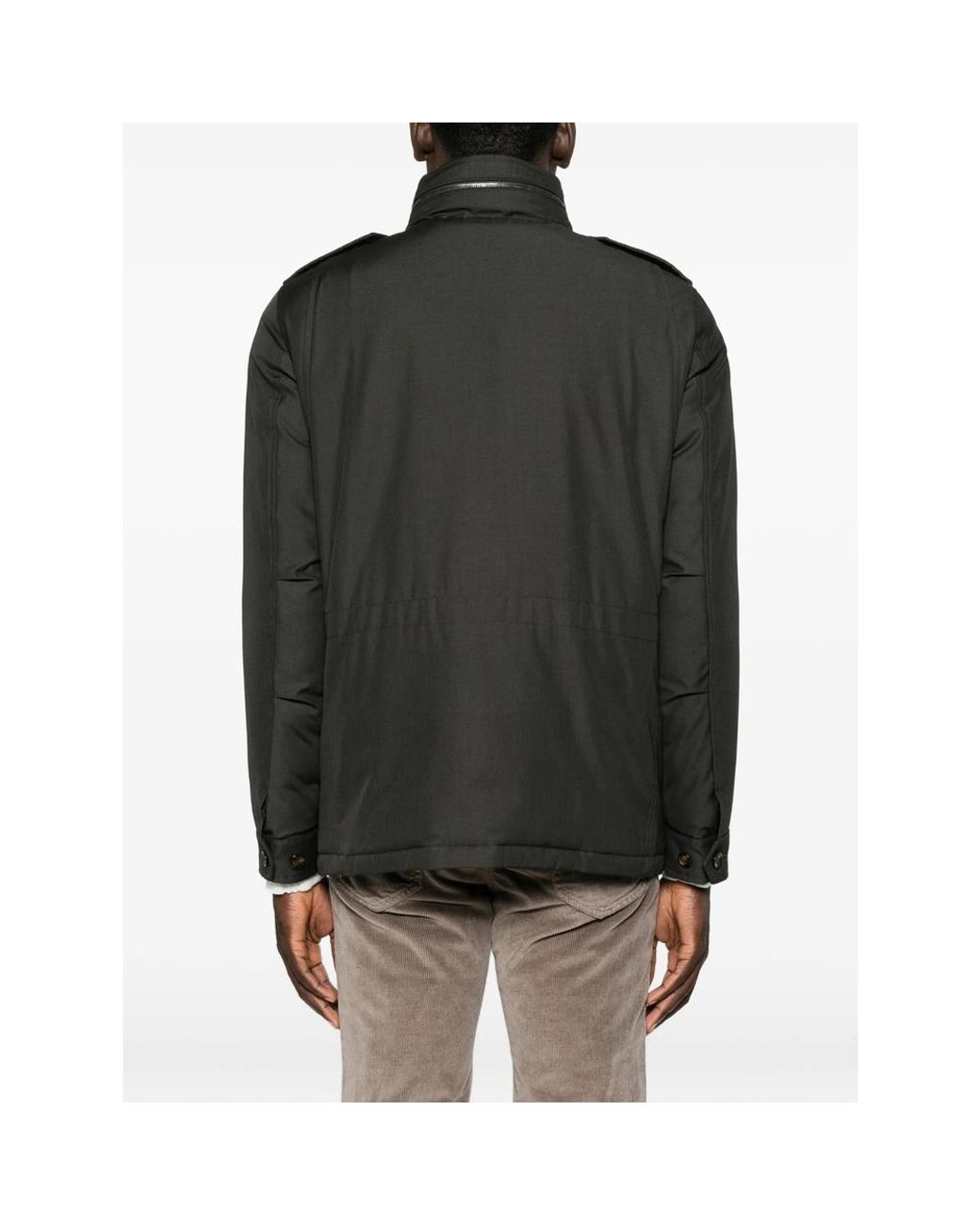 Moorer Black Four-Pocket Epaulette Jacket for men