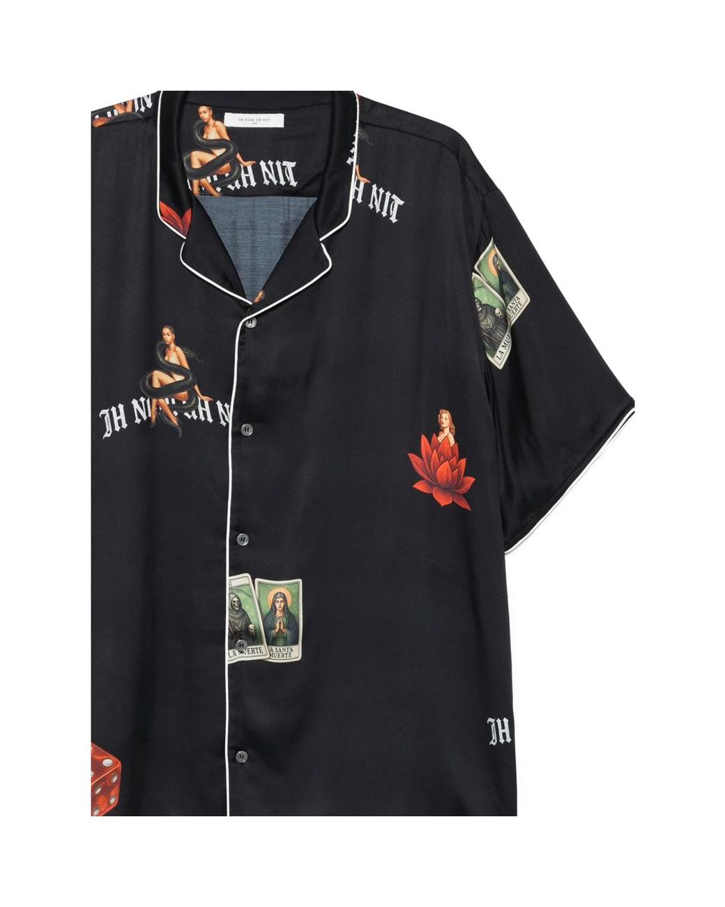 Ih Nom Uh Nit Black Printed Shirt for men