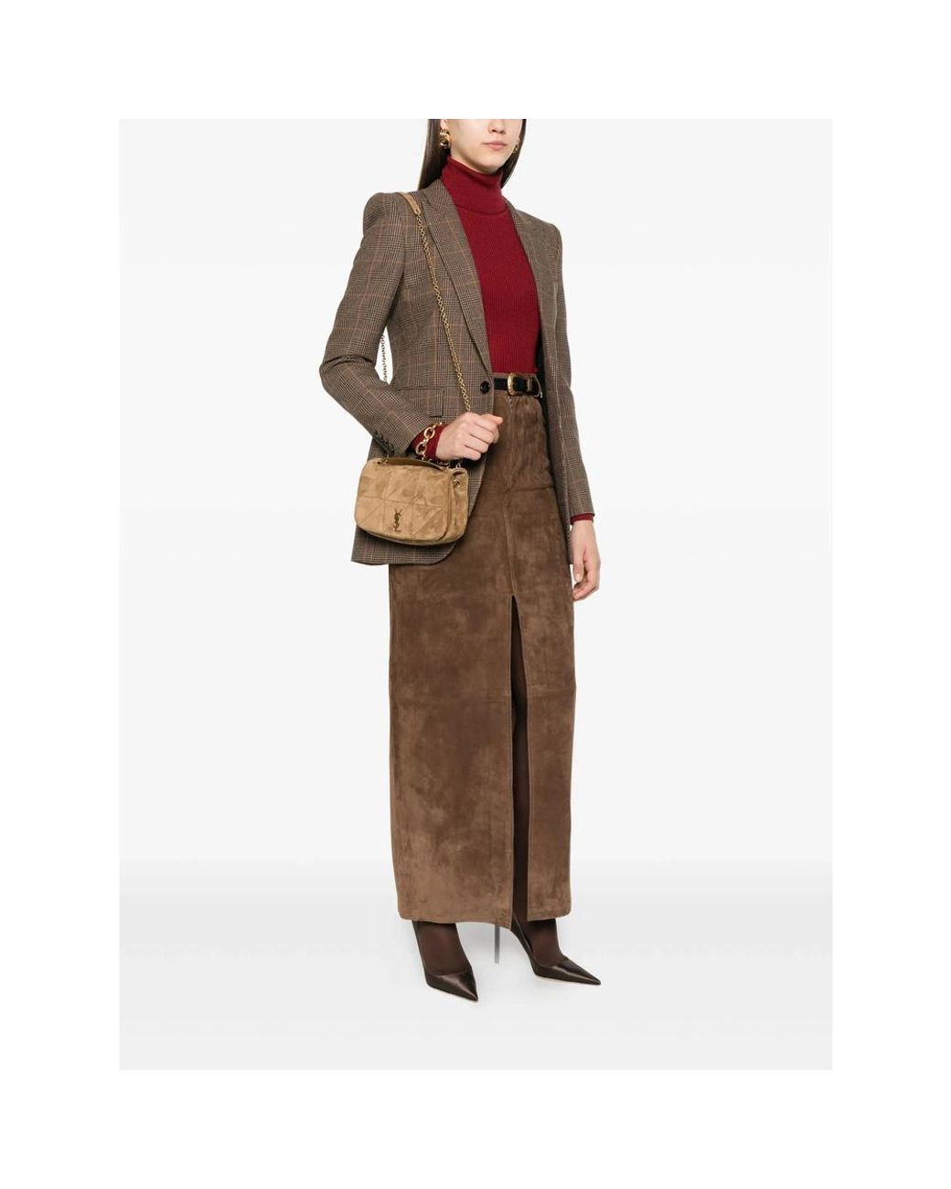 Saint Laurent Brown Shoulder Bags