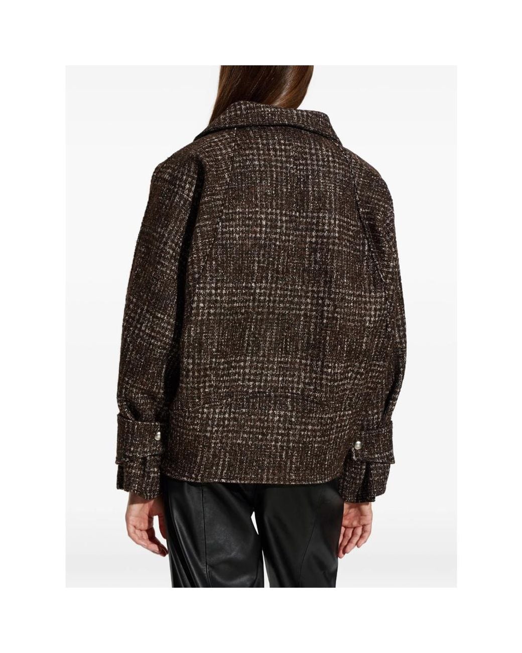 IRO Black Check-Pattern Belted Jacket