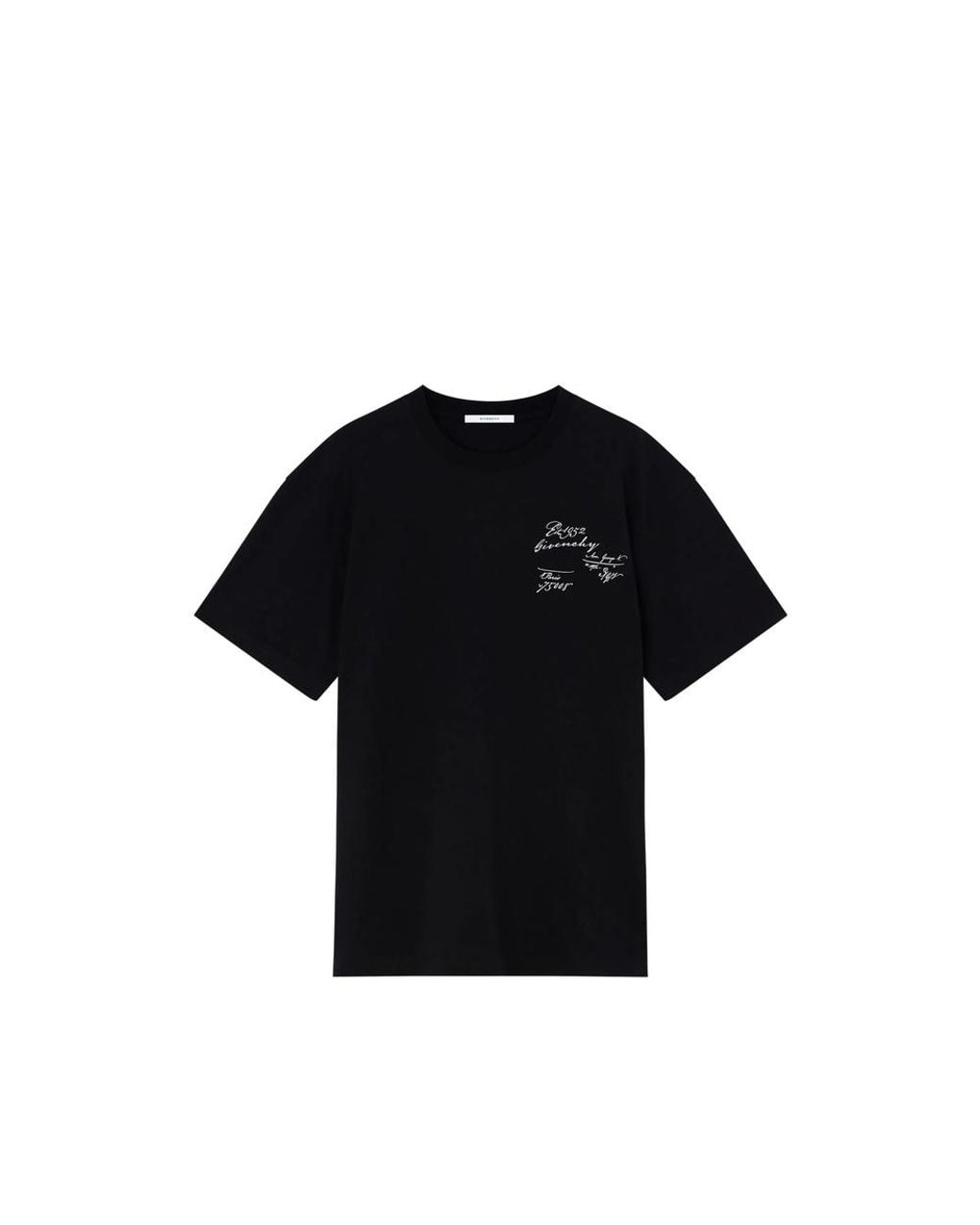 Givenchy Black Scripty-Print T-Shirt for men