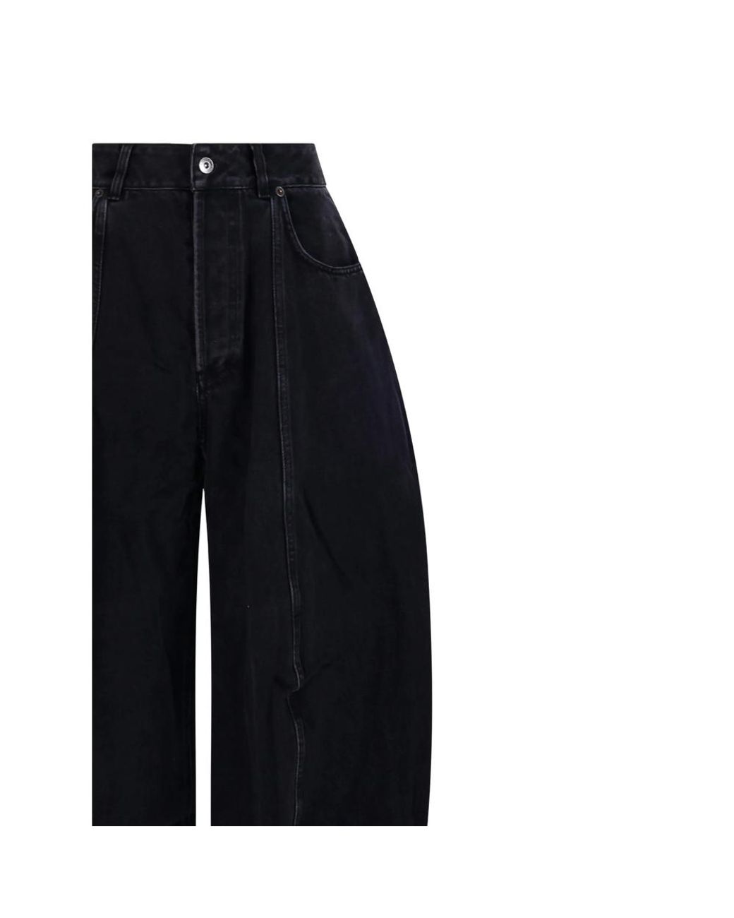 LAMRONS Black Barrel-Leg Jeans