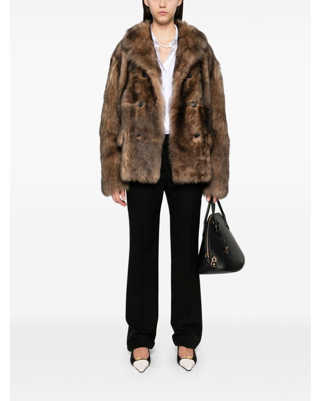 Miu miu shearling coat best sale