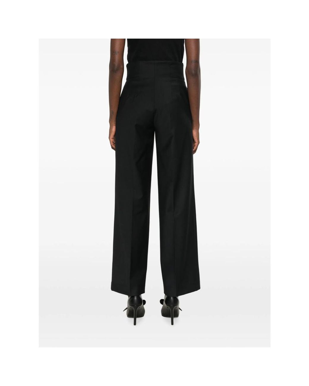 De Santis by Martin Alvarez Black Pleated Trousers