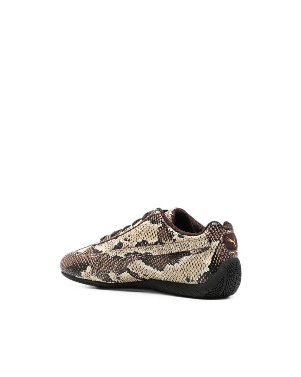 PUMA Brown Speedcat Snake Sneakers