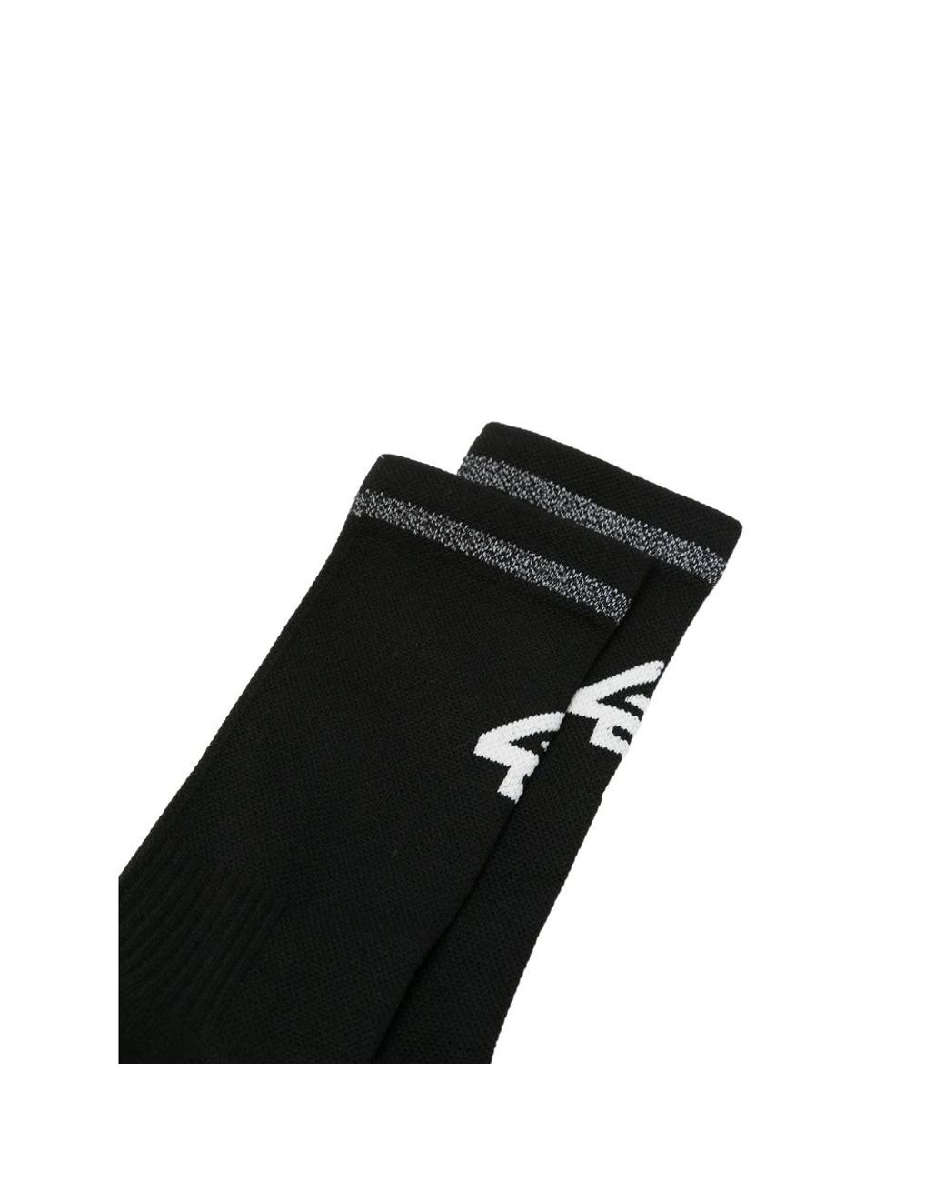 Represent Black Logo-Intarsia Ribbed-Trim Socks for men