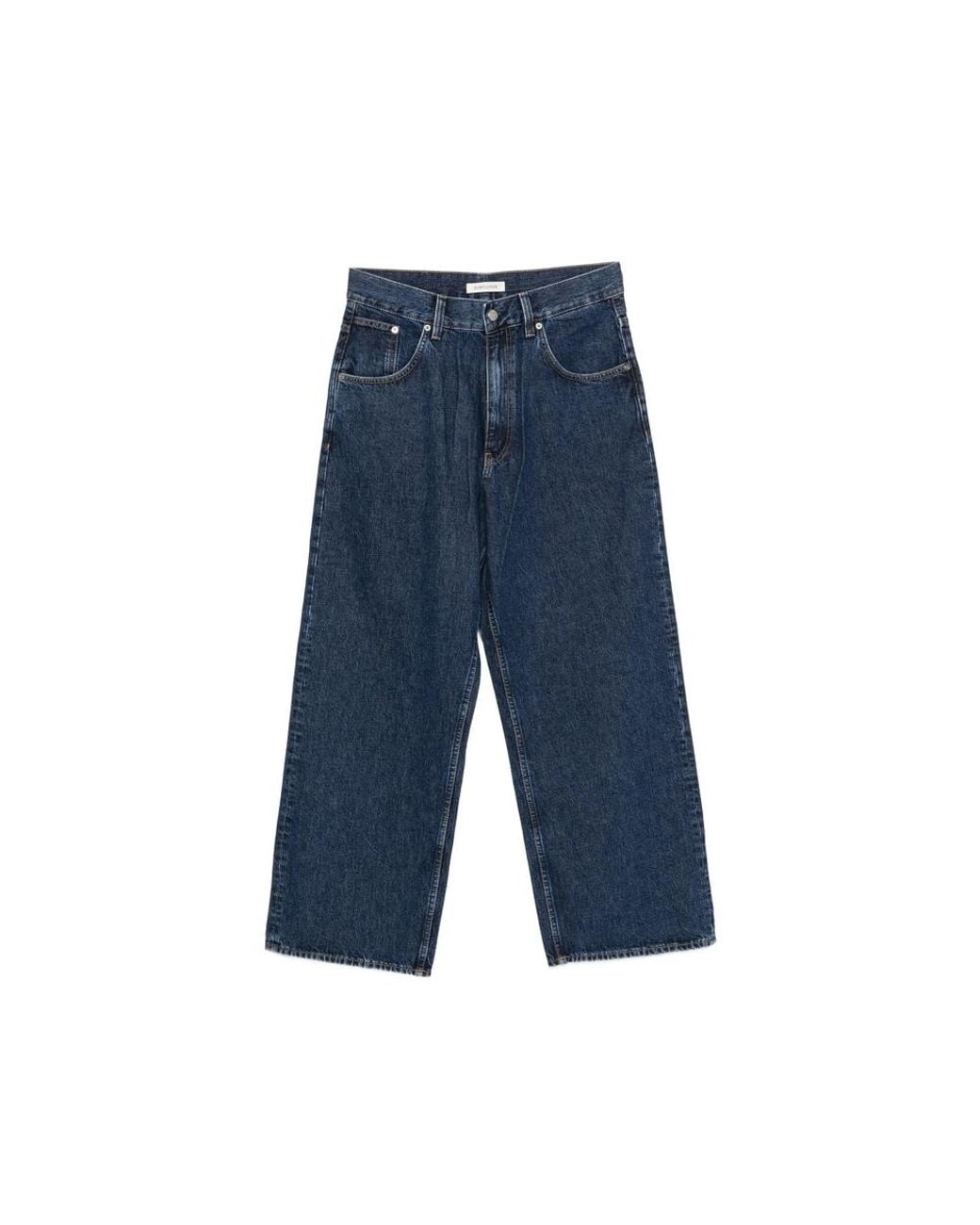 sunflower Blue Super Wide Logo-Patch Jeans for men