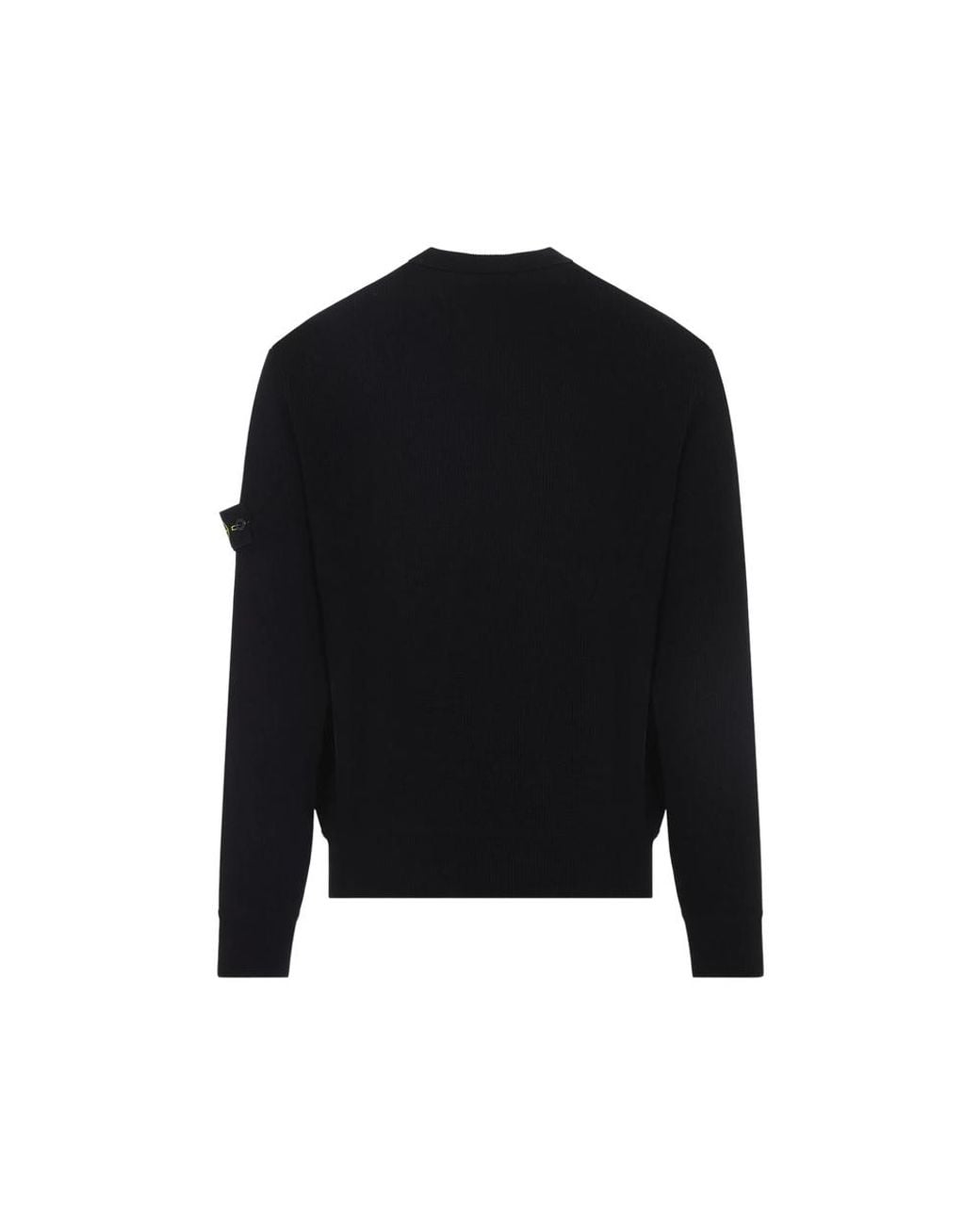 Stone Island Black 5100154 Ribbed Soft Organic Cotton Sweater for men