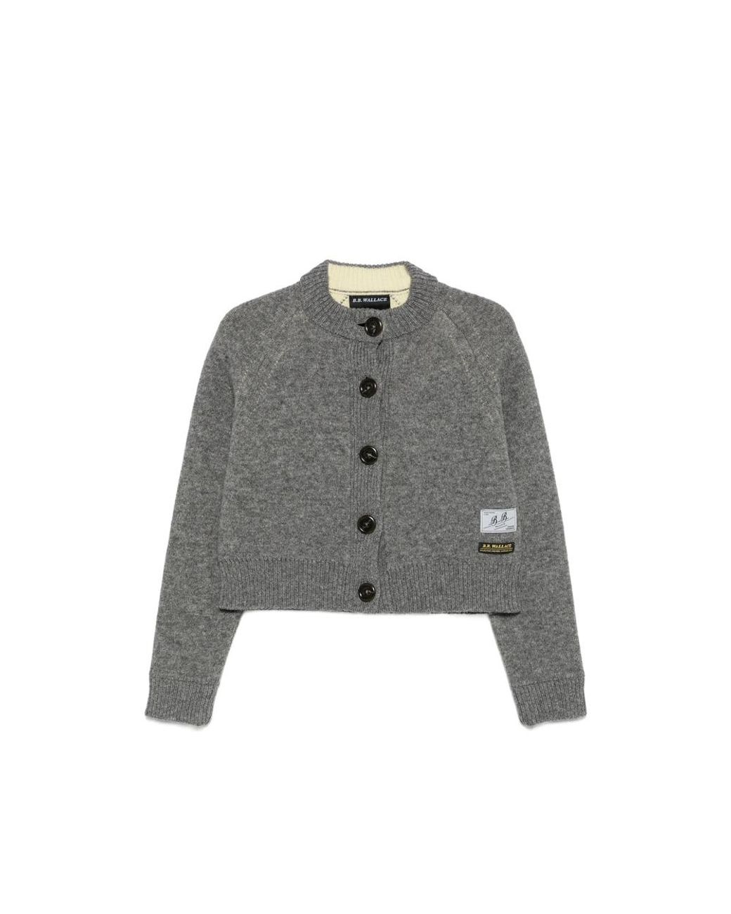 B.B. Wallace Gray B. B. Wallace Sherman Button-Up Cropped Cardigan