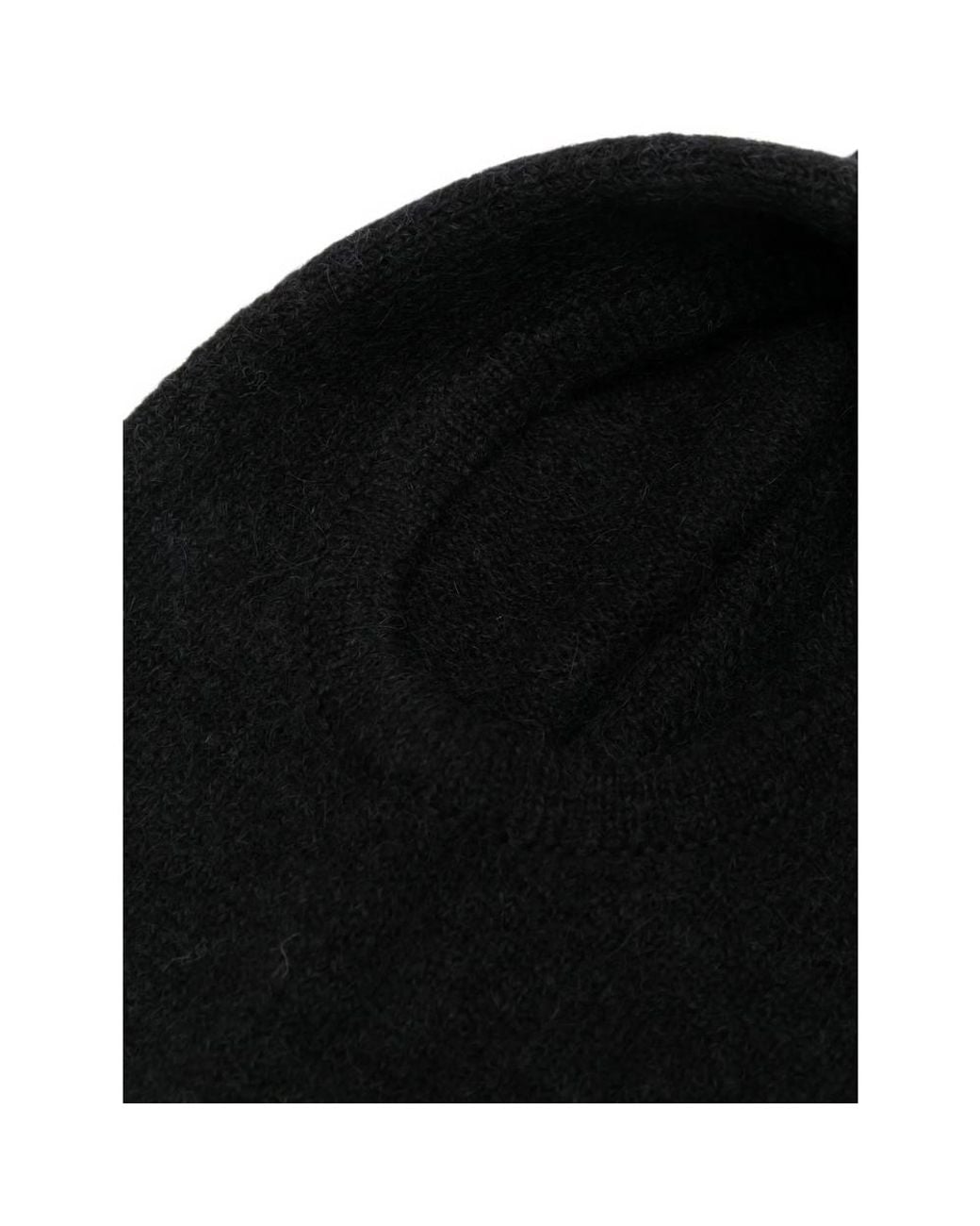 Low Classic Black Knitted Balaclava Hat