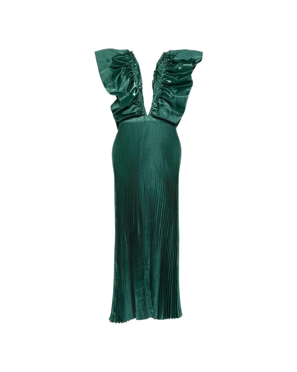 LIDEE Woman Green Ventoux Gown Pine Gloss Dress