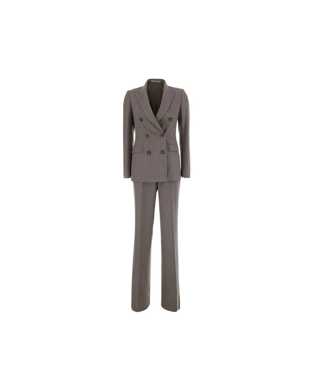 Tagliatore Gray Parigi Pinstriped Double-Breasted Suit