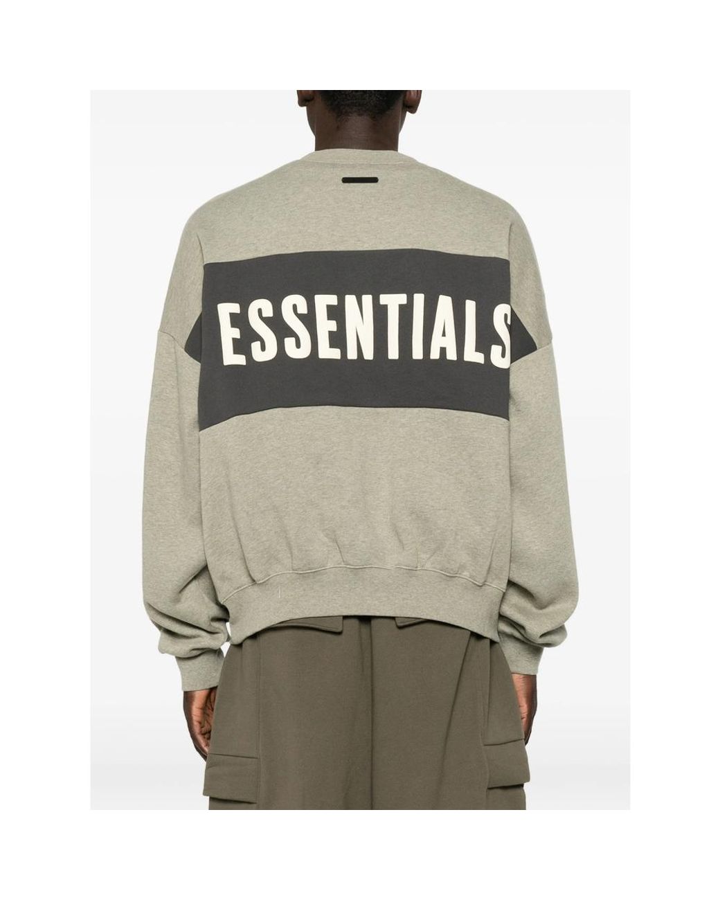 Fear Of God White Cropped Relaxed Panelled Sweatshirt for men