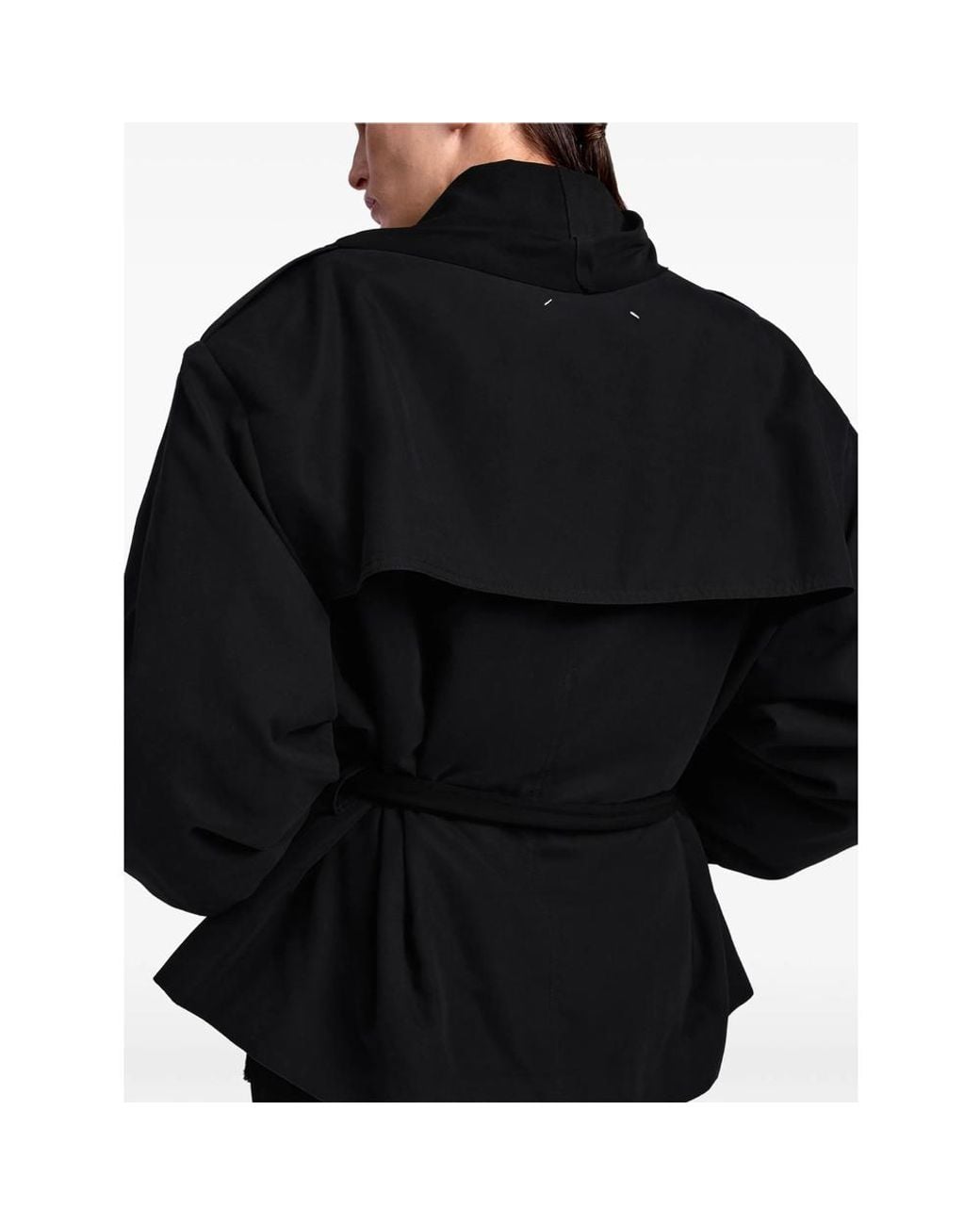 Maison Margiela Black Fusion Jersey Trench Coat