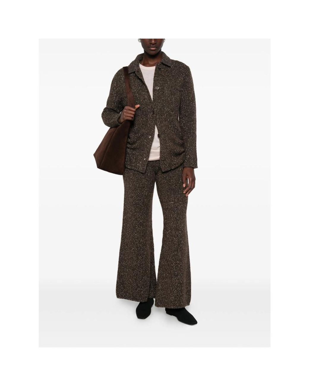 ELY ELY Brown Cecile Speckled Trousers