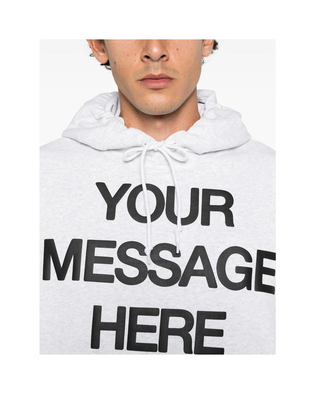 Nike White Slogan-Print Drawstring Hoodie for men