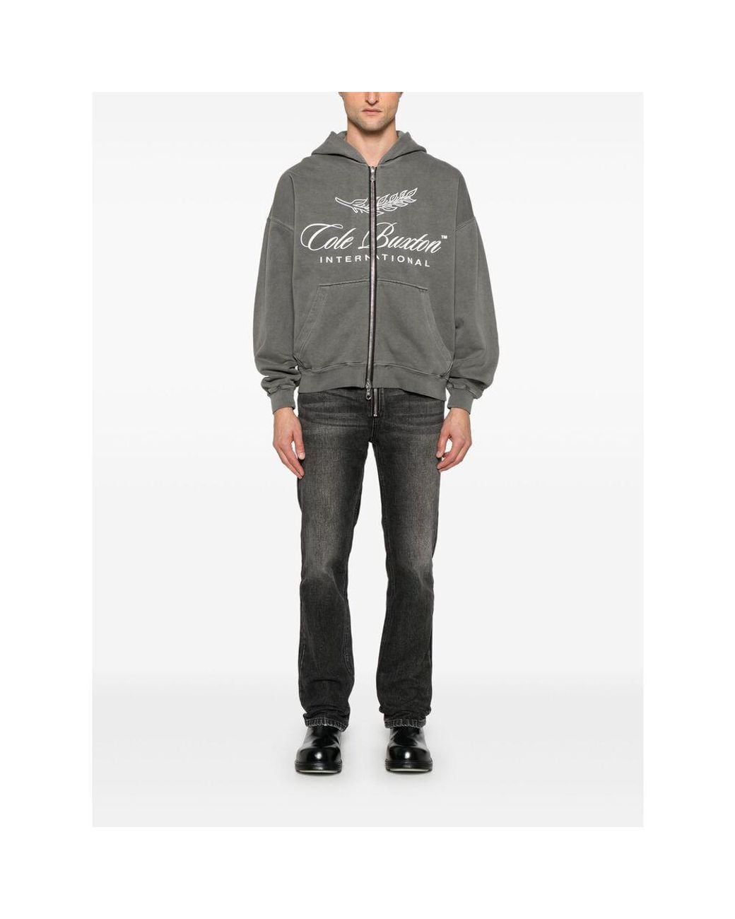 Cole Buxton Gray International Hoodie for men