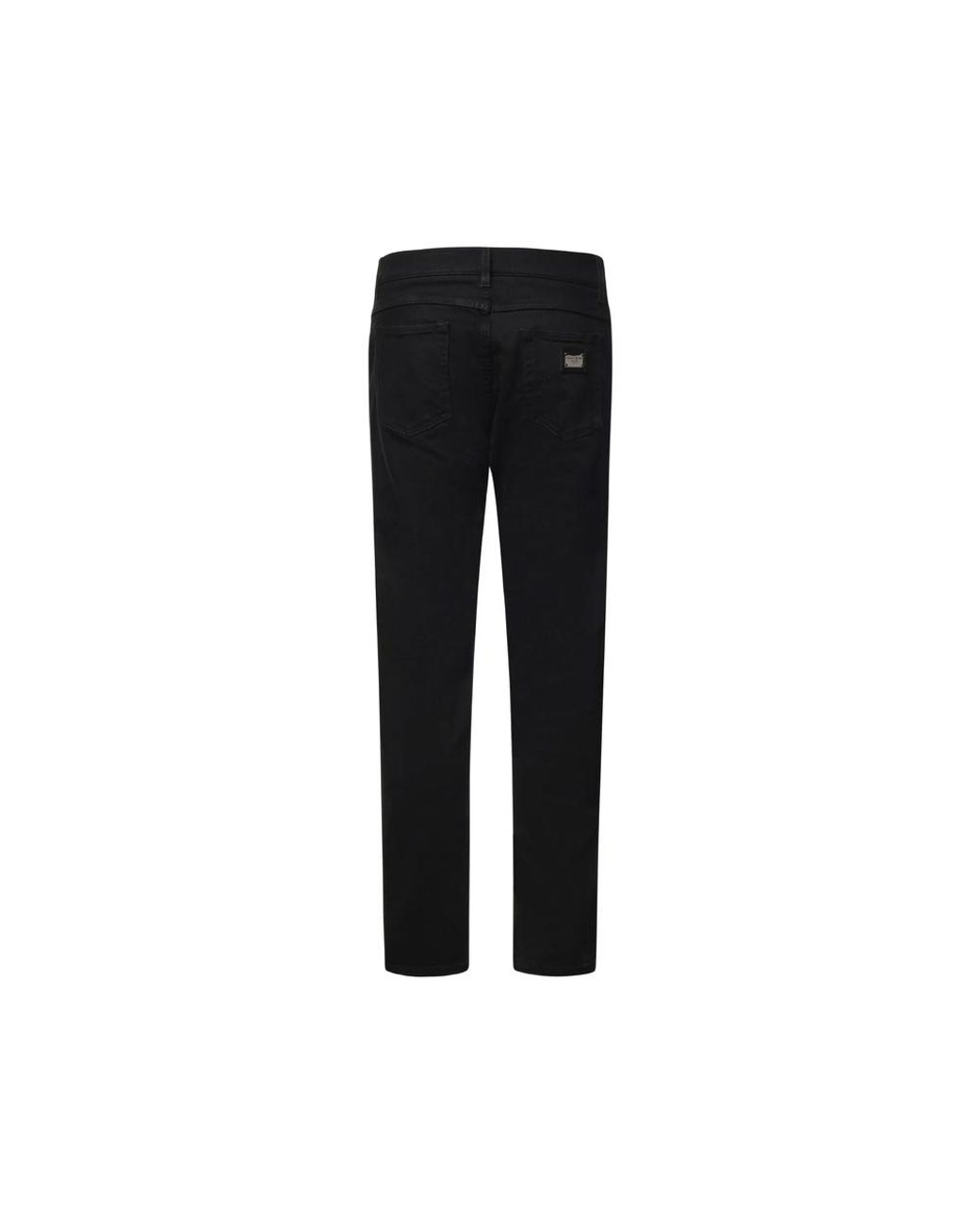 Dolce & Gabbana Black Logo-Plaque Jeans for men