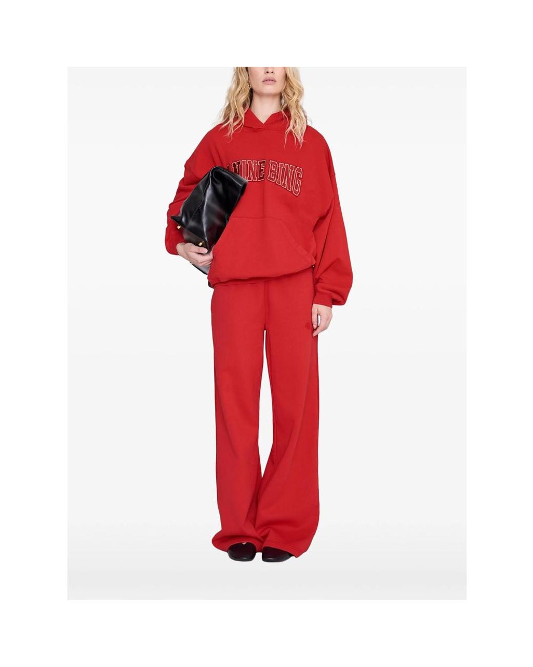 Anine Bing Red Kacey Sweatpants