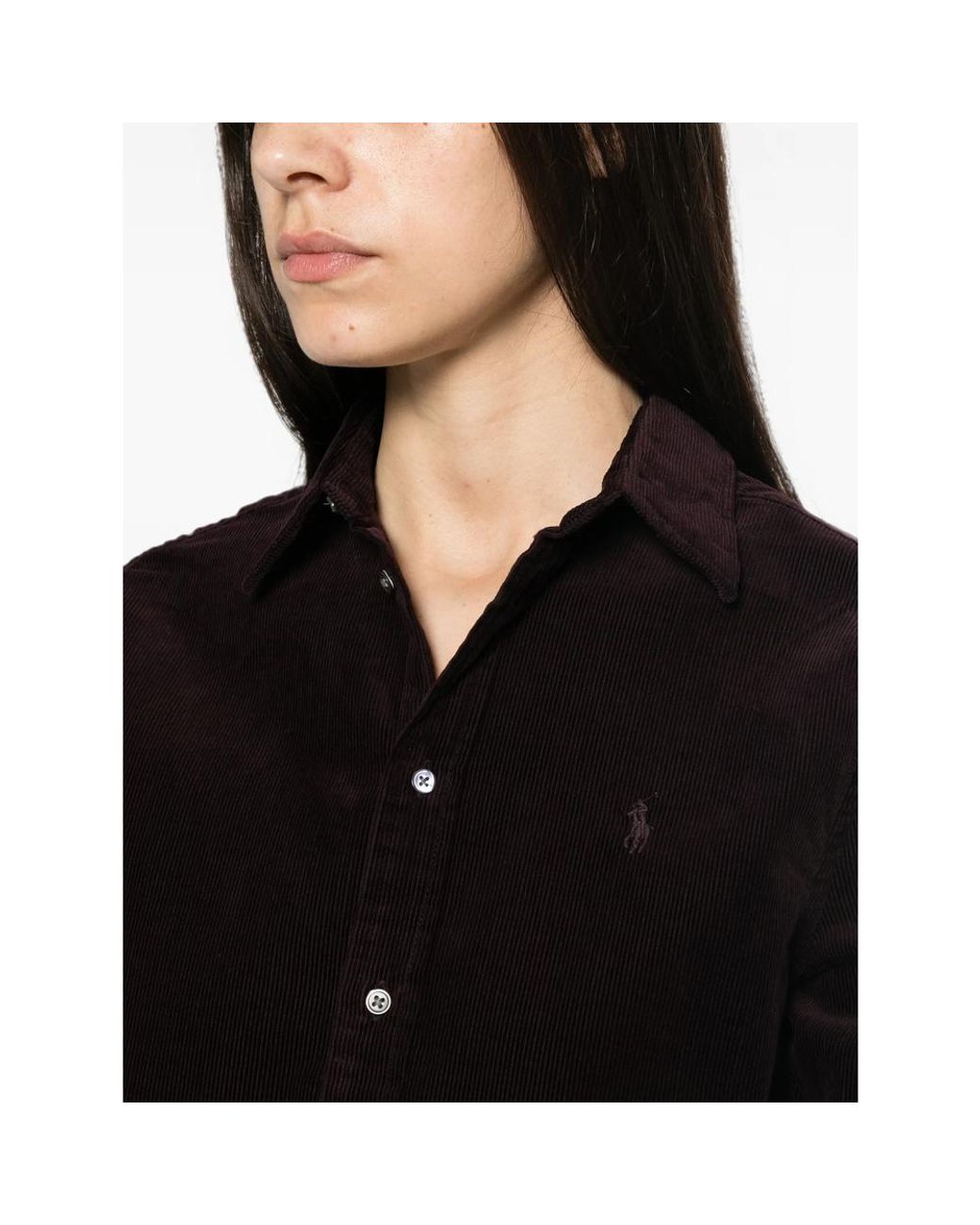 Ralph Lauren Black Corduroy Long-Sleeve Shirt