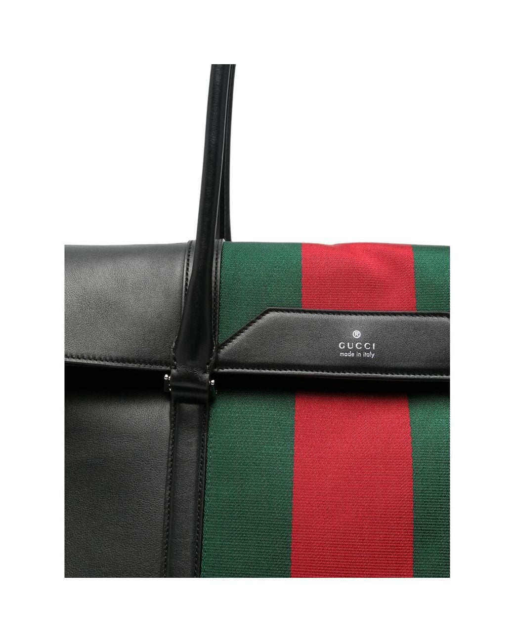 Gucci Black Medium Mega Web Trademark Duffle Bag for men