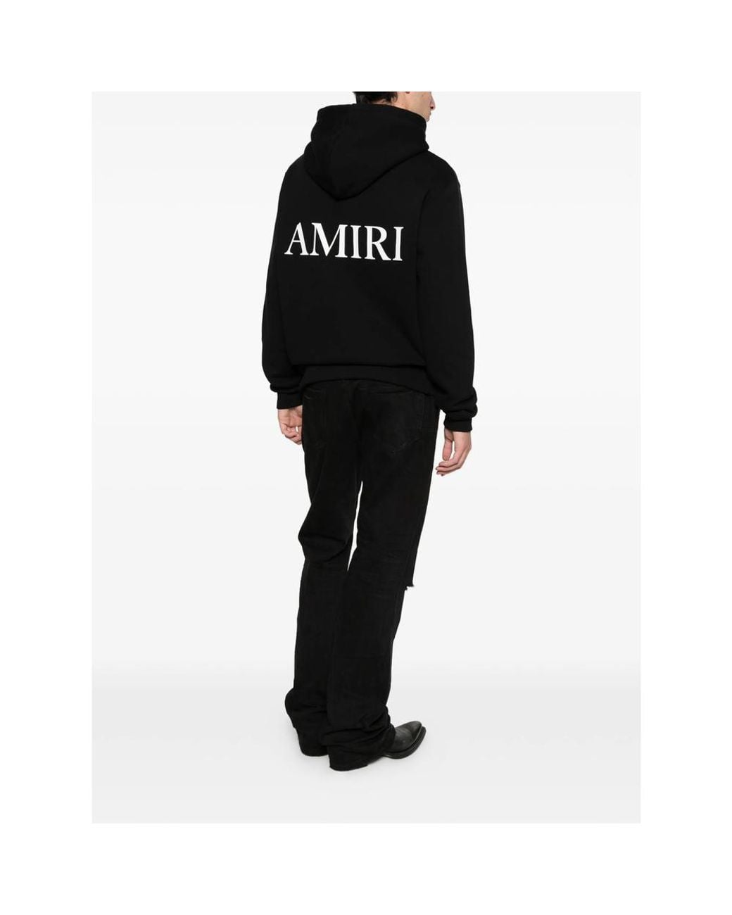 Amiri Black Ma Core Logo-Print Hoodie for men