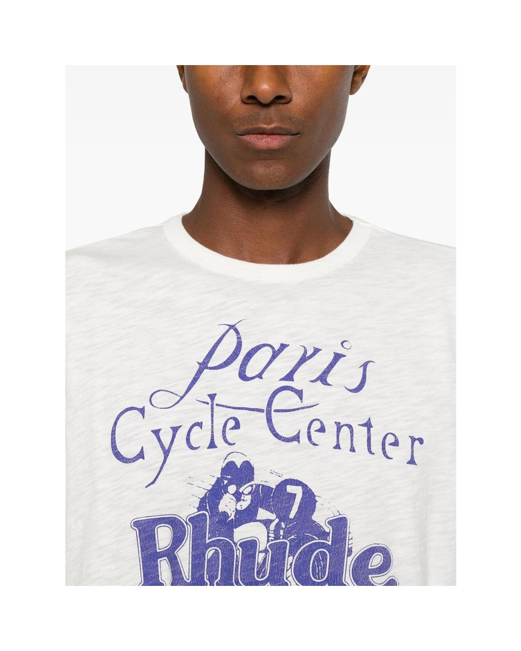 R H U D E © White Graphic-Print T-Shirt for men