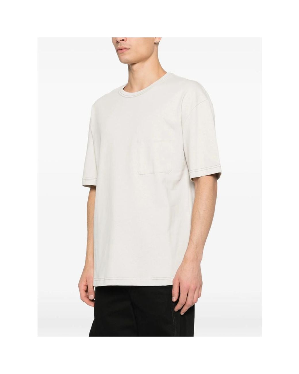 Lemaire White Jersey T-Shirt for men