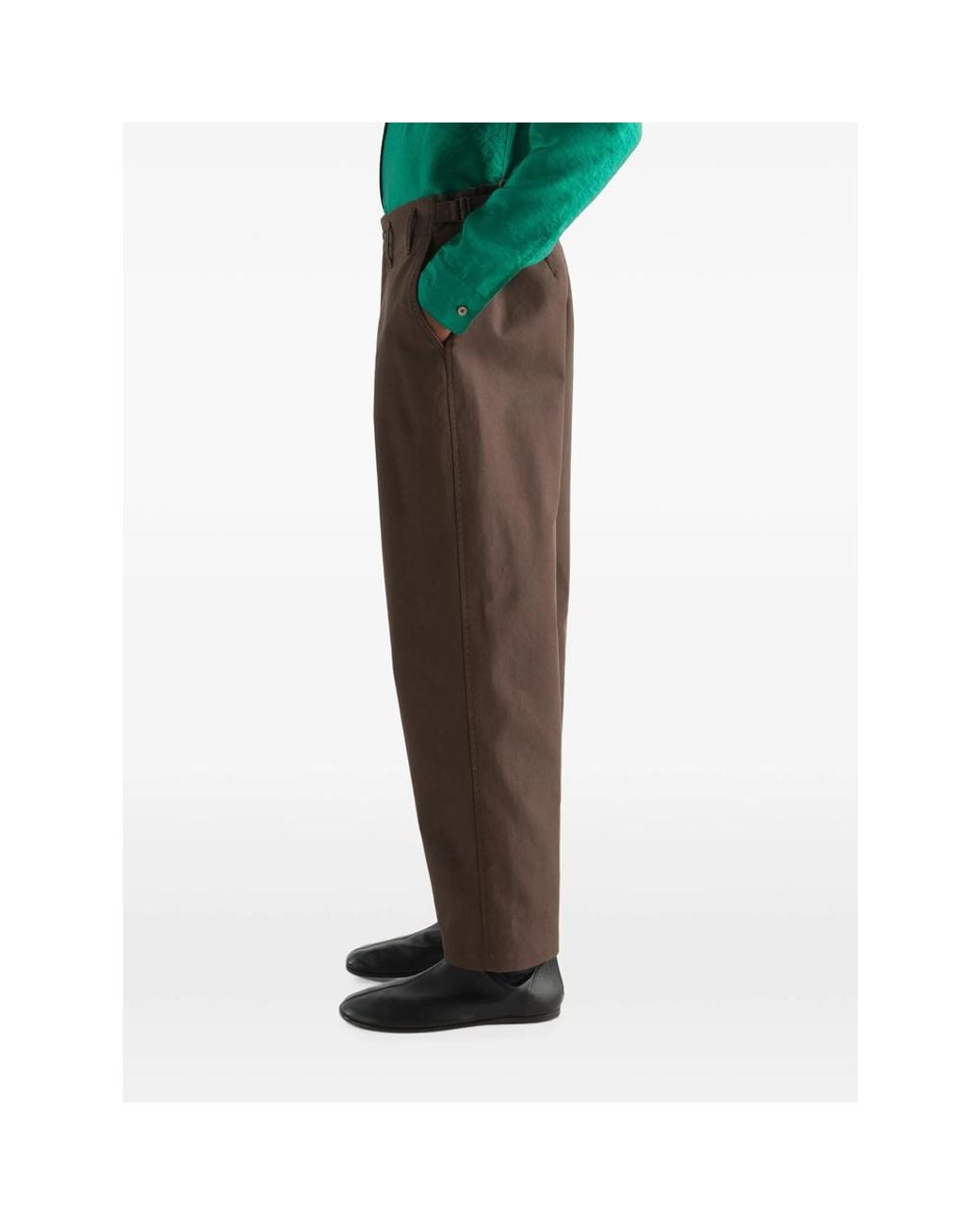 Lemaire Brown Tapered Pants for men