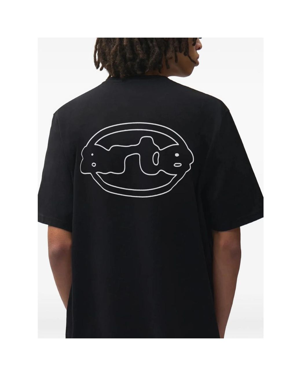 Arte' Black Emblem-Print T-Shirt for men