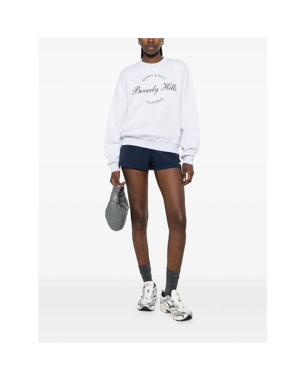 Sporty & Rich White Crew Neck Sweater