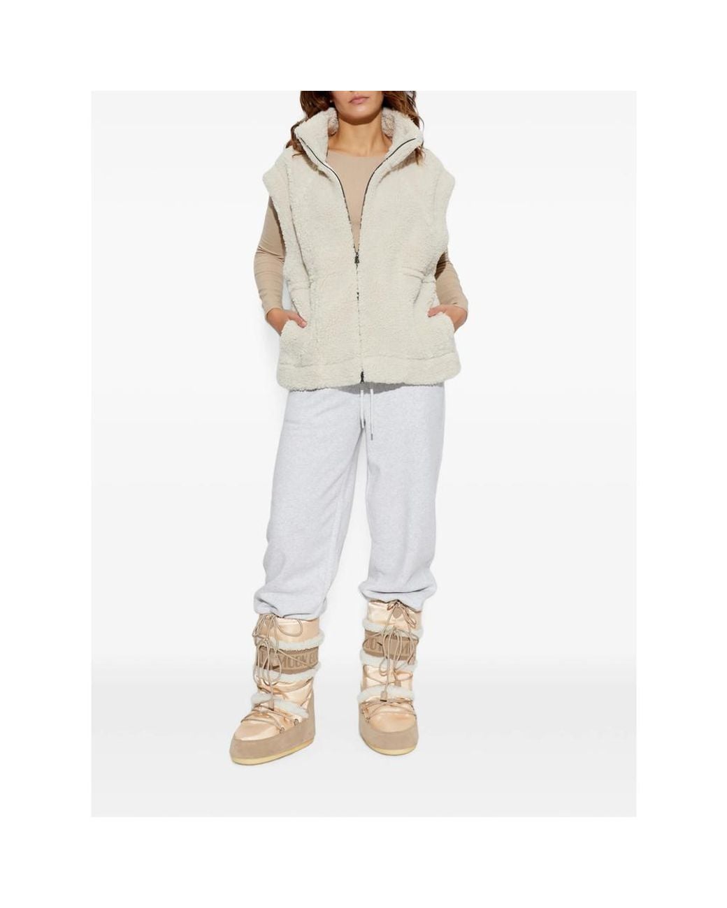Moon Boot Natural Icon Pearly Plus Pale Peach & Boots