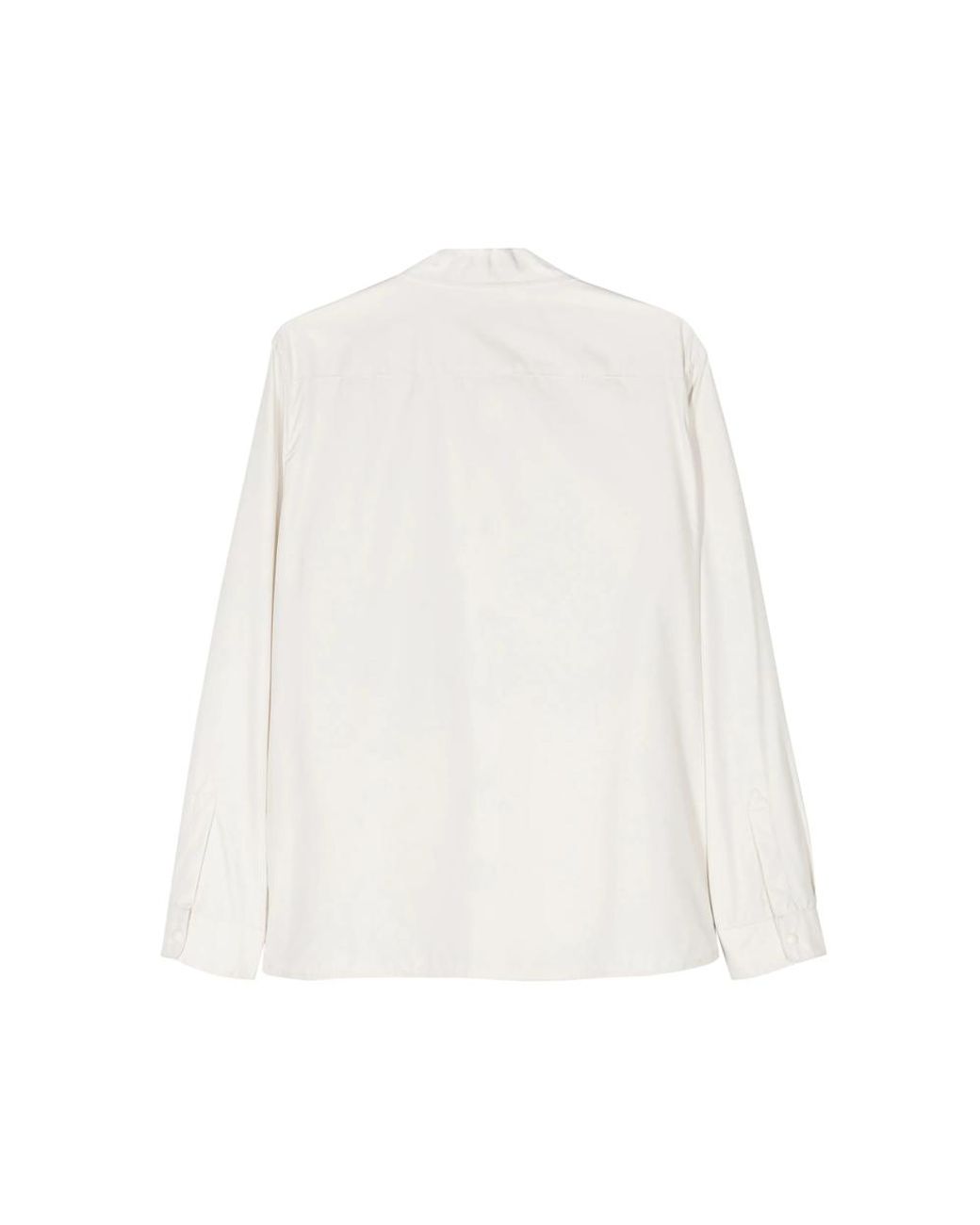 CAMICERIA MAZZARELLI White Long-Sleeve Shirt Jacket for men