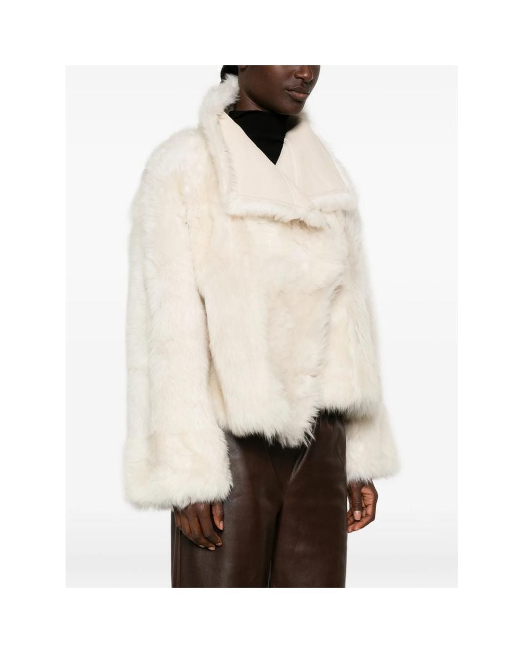 Yves Salomon Natural Shearling Jacket