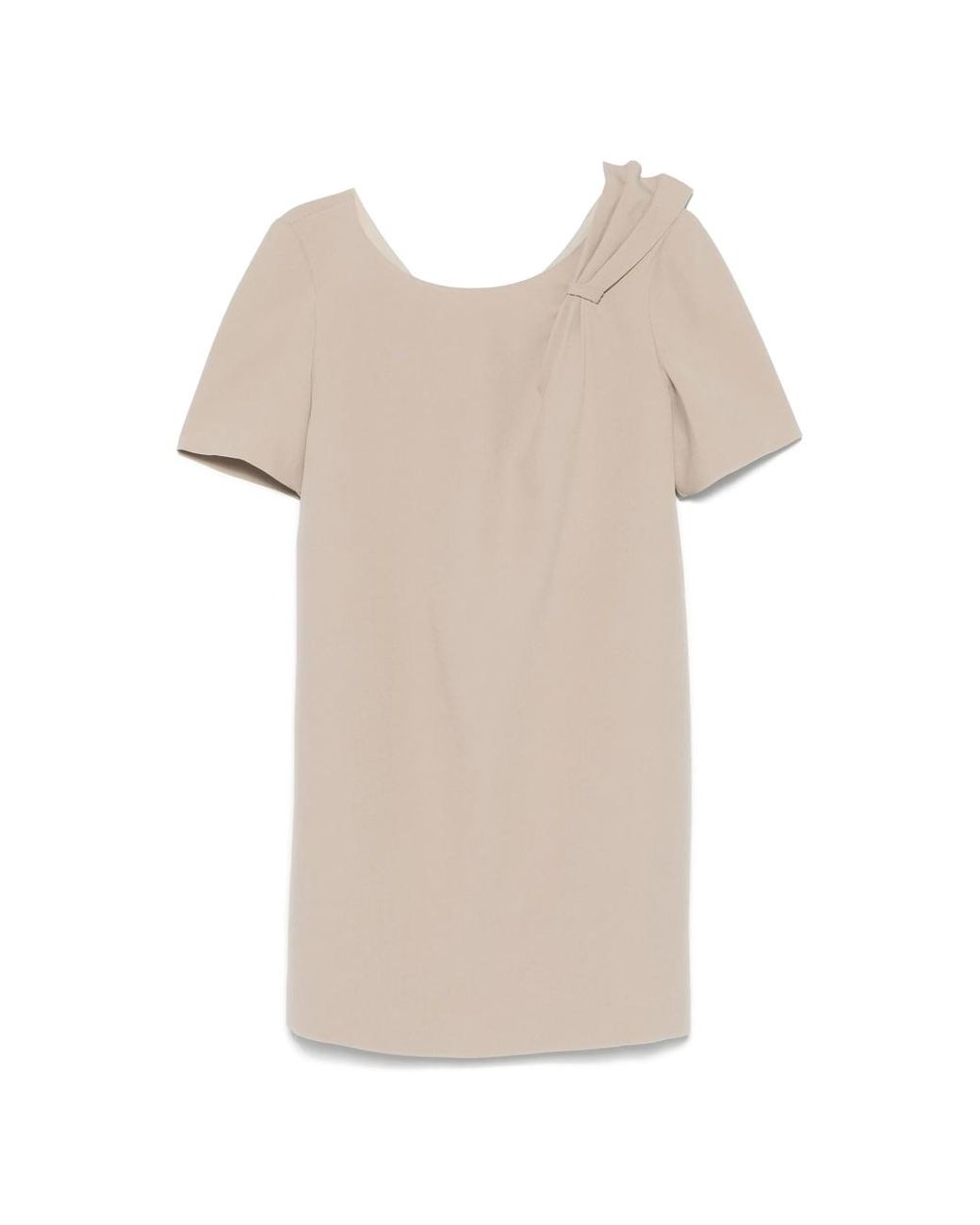 De Santis by Martin Alvarez Natural Draped-Detail T-Shirt
