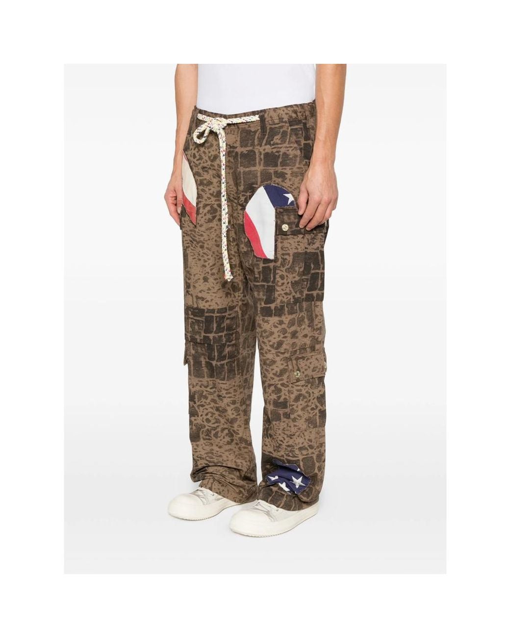 ERCOLE STUDIO Brown Patchwork-Detail Trousers for men