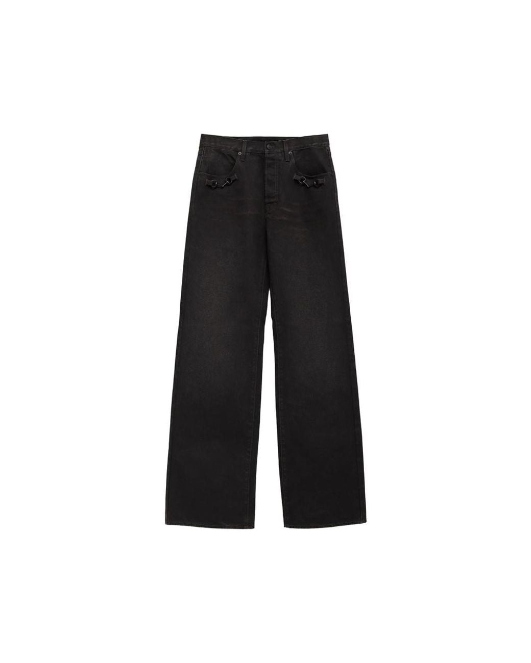 Gucci Black Horsebit Wide-Leg Jeans for men