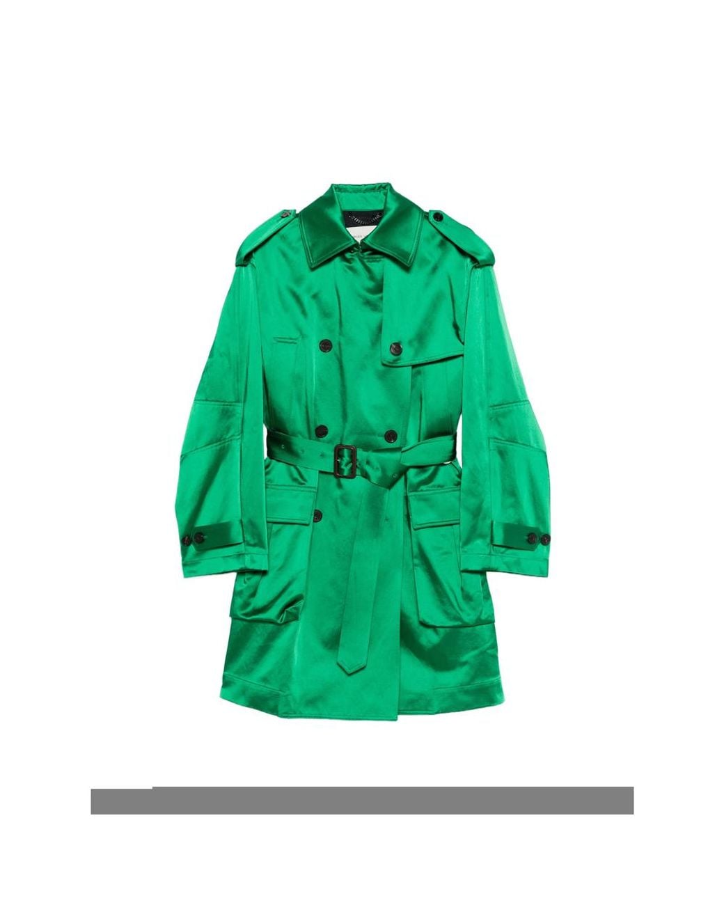 Dries Van Noten Green Trench Coats