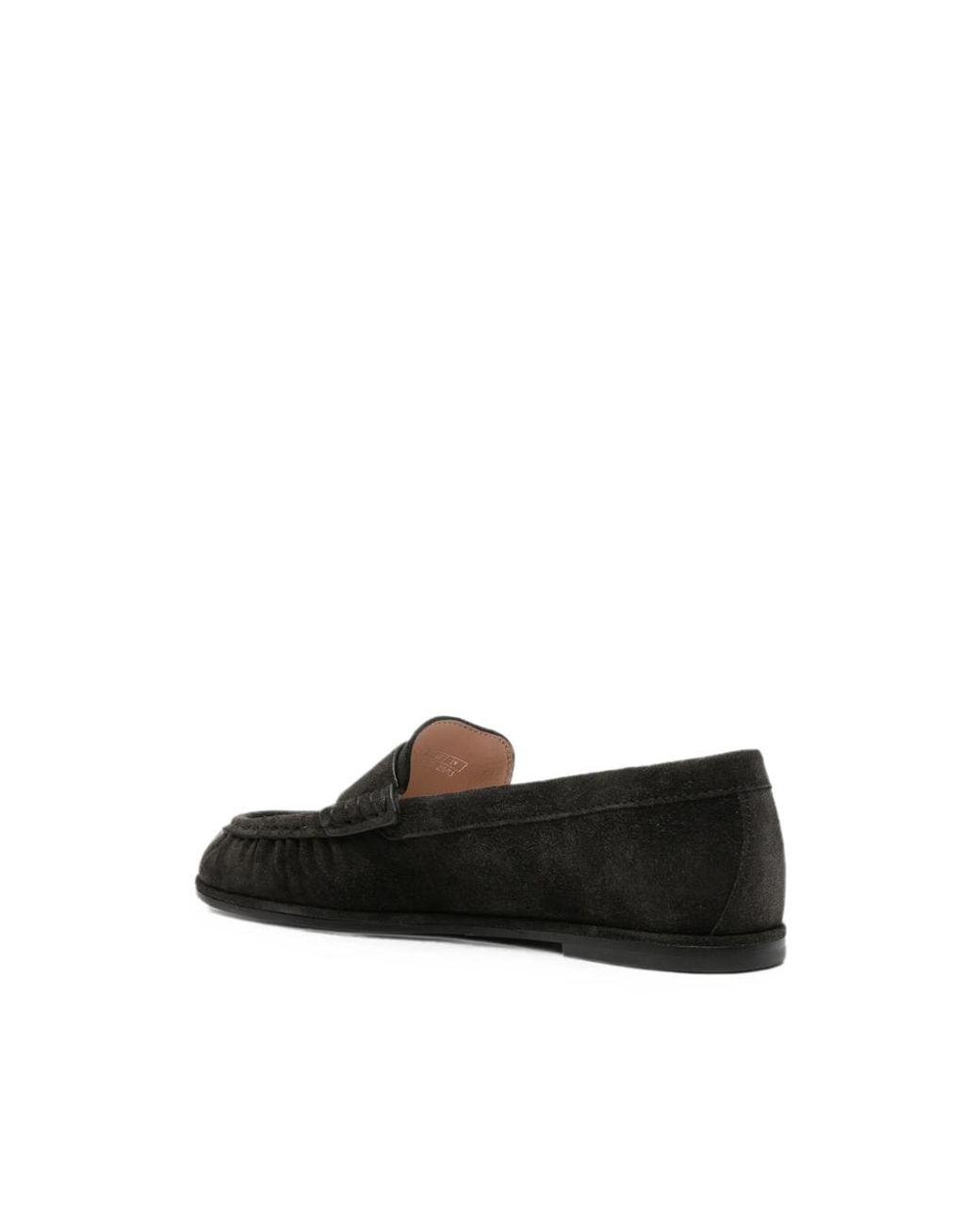 Stuart Weitzman Black Suede Slip-On Loafers