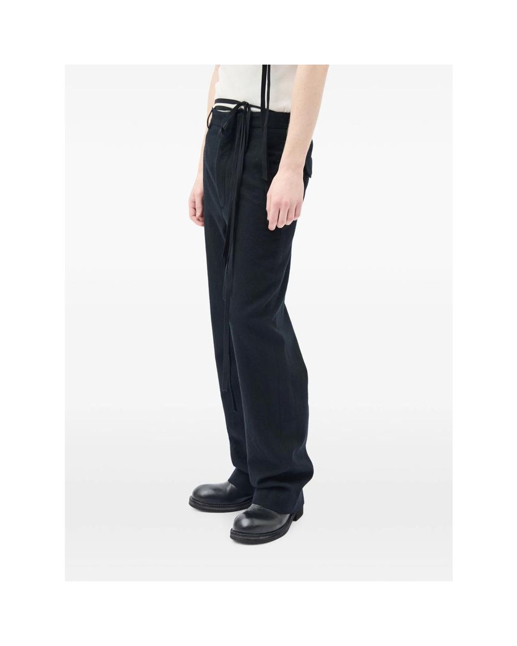 Ann Demeulemeester Blue Trousers for men