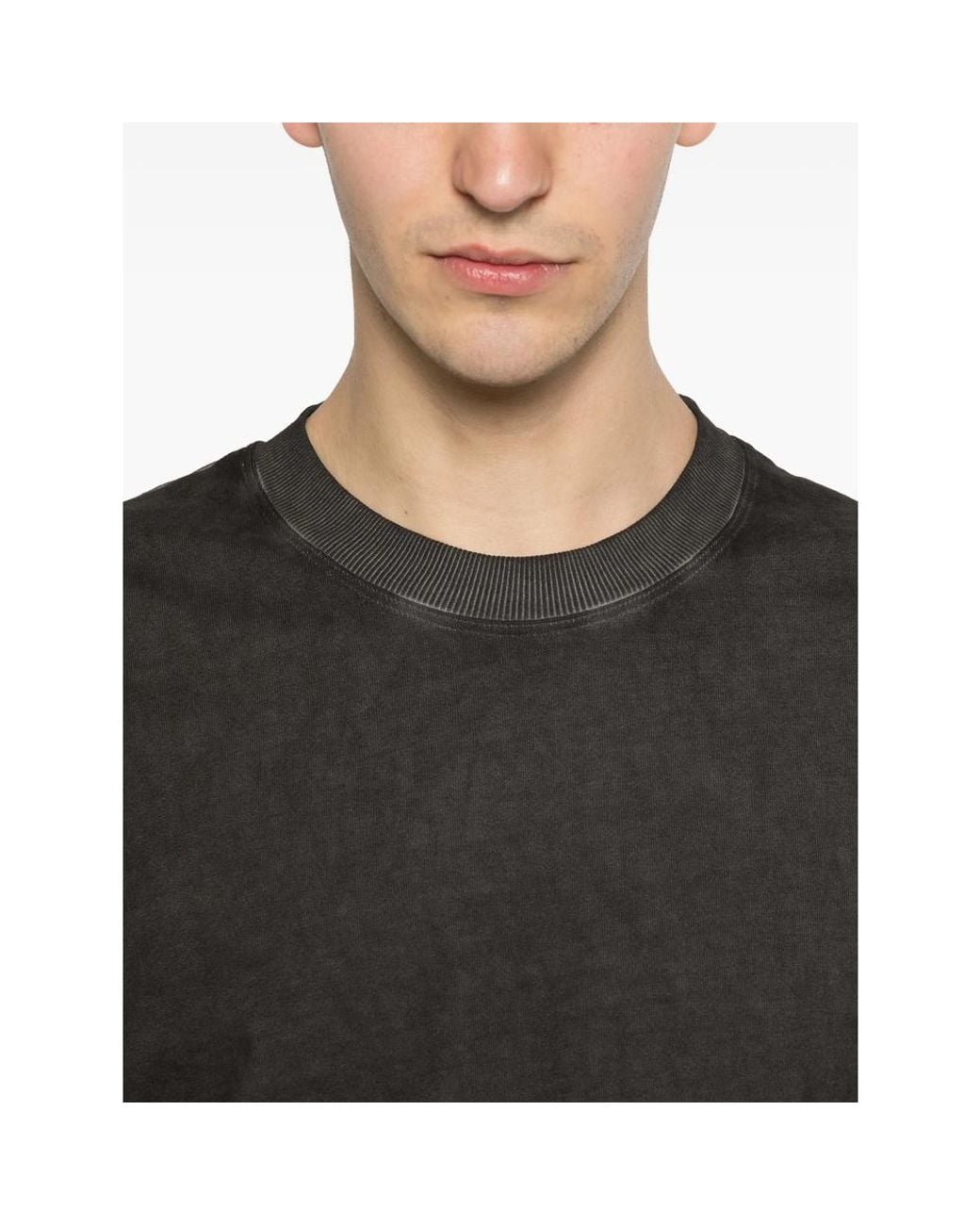 Eraldo Black Faded-Effect Round-Neck T-Shirt for men