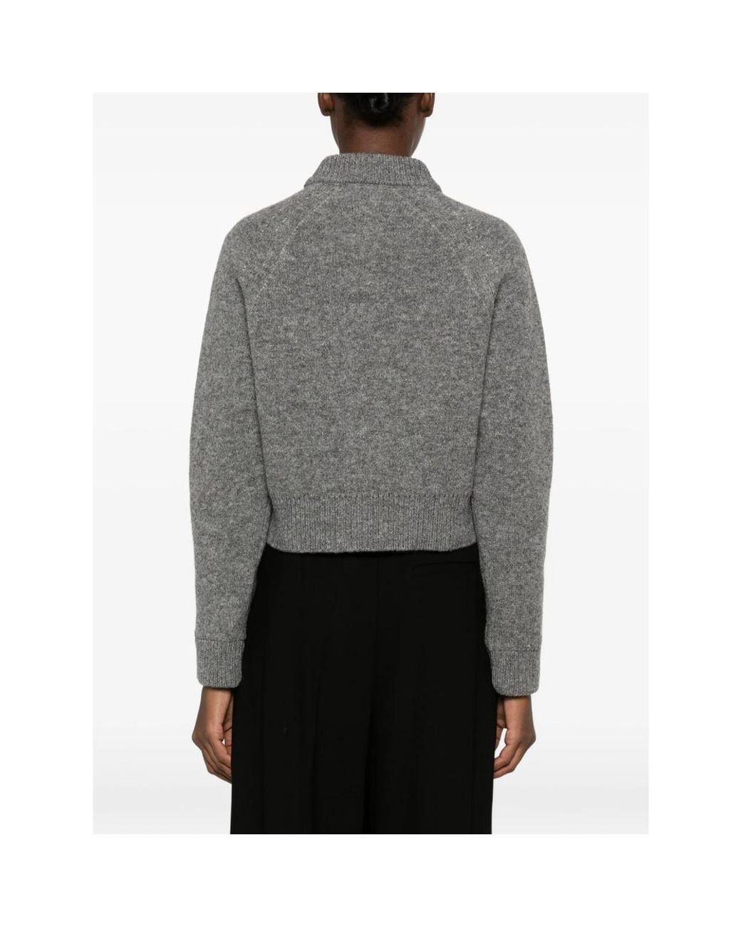 B.B. Wallace Gray B. B. Wallace Sherman Button-Up Cropped Cardigan