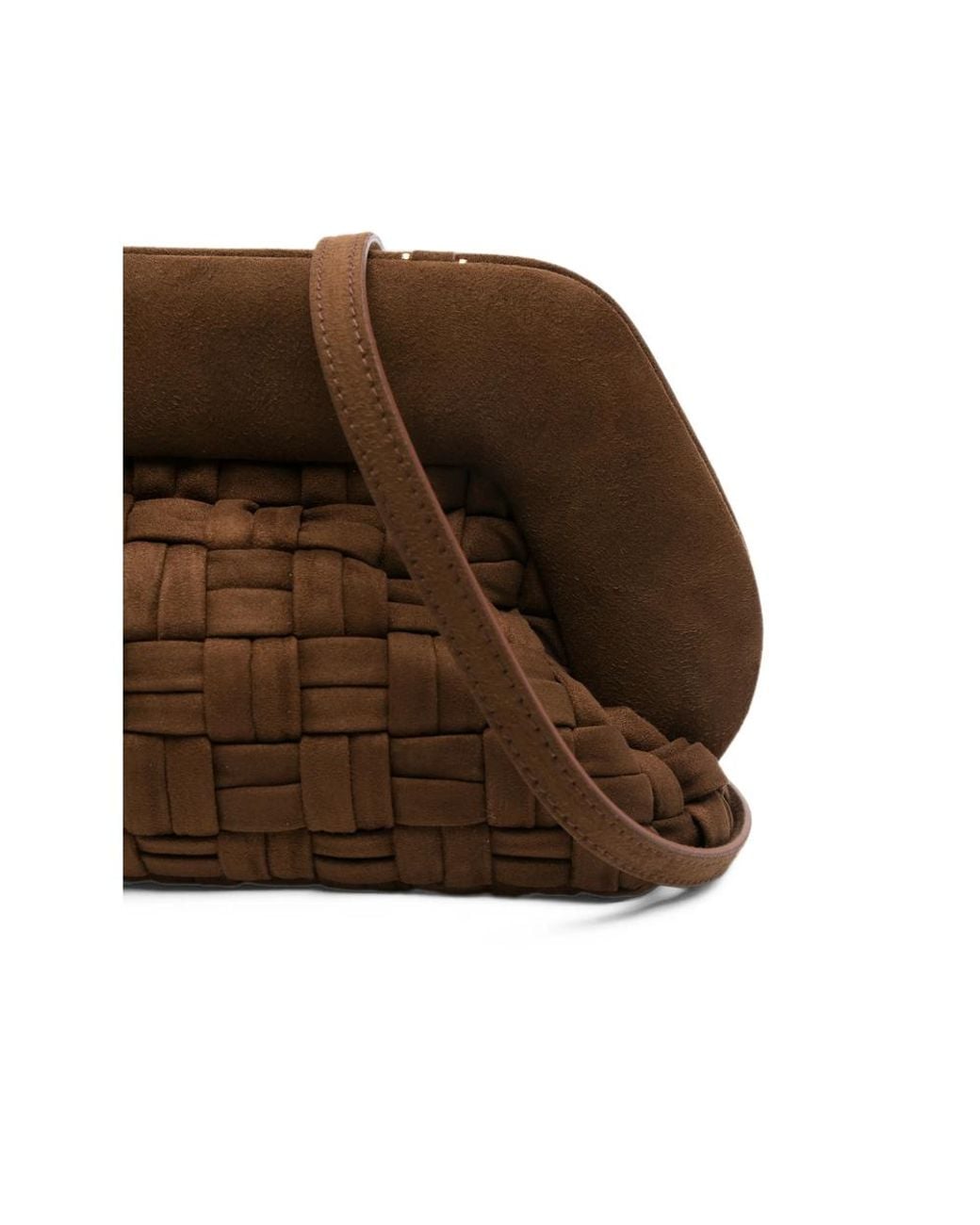 THEMOIRÈ Brown Medium Bios Woven-Design Clutch Bag