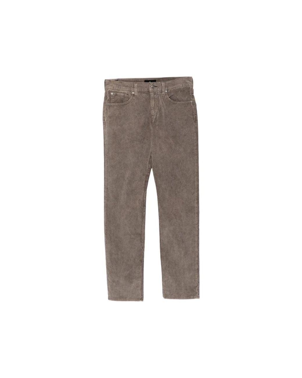 7 For All Mankind Gray The Straight Corduroy Trousers for men