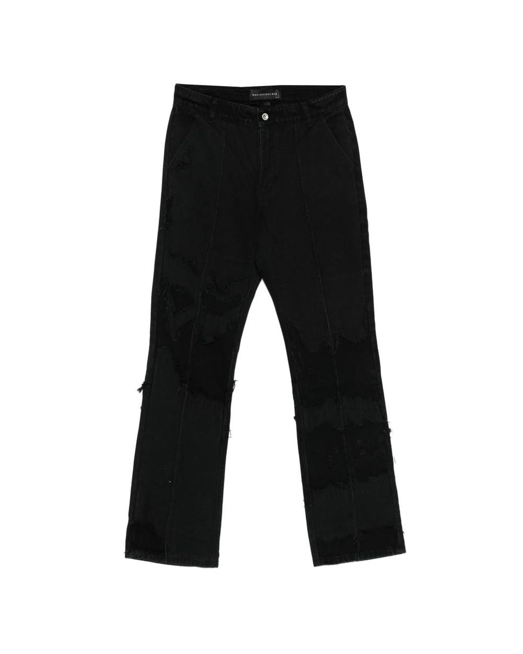 Who Decides War Black Ruin Distressed Jeans for men