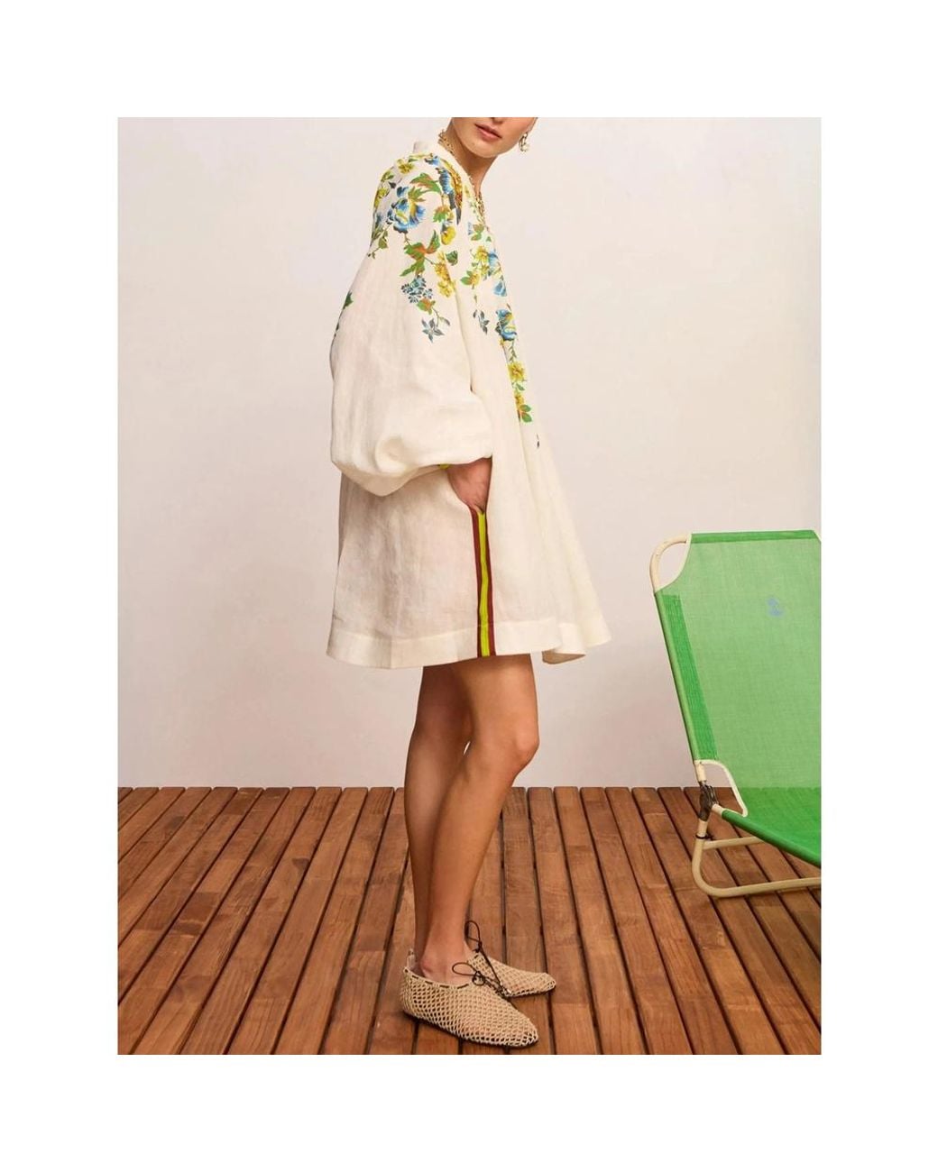 ALÉMAIS Natural Phyllis Mini Dress
