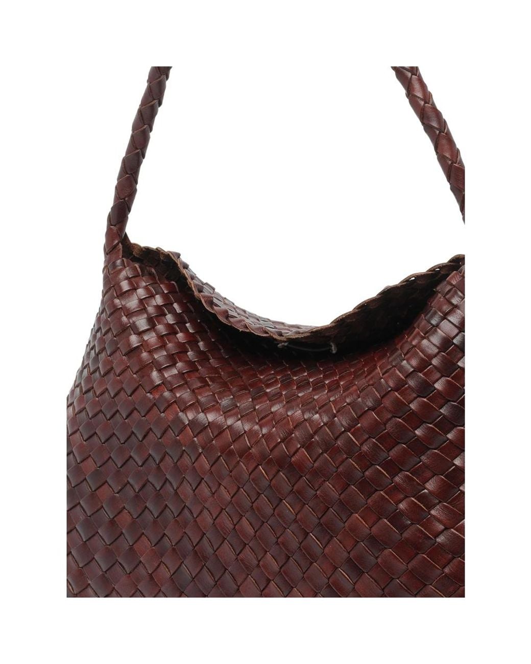 Dragon Diffusion Brown Santa Maria Woven Leather Shoulder Bag