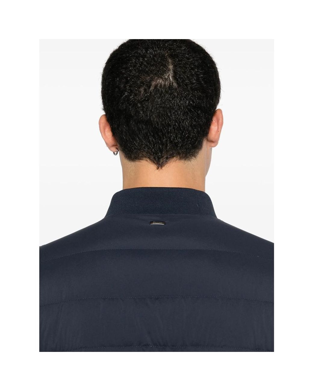 Herno Blue Goose-Down Padded Jacket for men