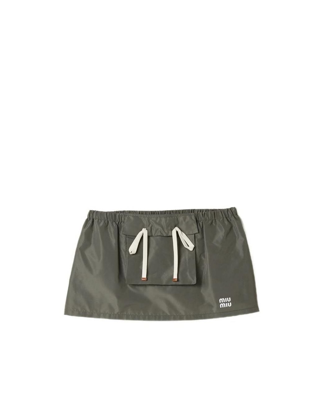 Miu Miu Green Technical Fabric Miniskirt